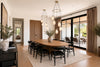 Crystorama Davis 23.25" LED Multi-Light Pendant in Modern Gold - Lifestyle View