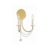 Crystorama Delilah 12.25'' Sconce in Aged Brass - Additional View