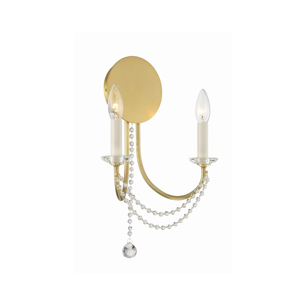 Crystorama Delilah 12.25'' Sconce in Aged Brass - Additional View