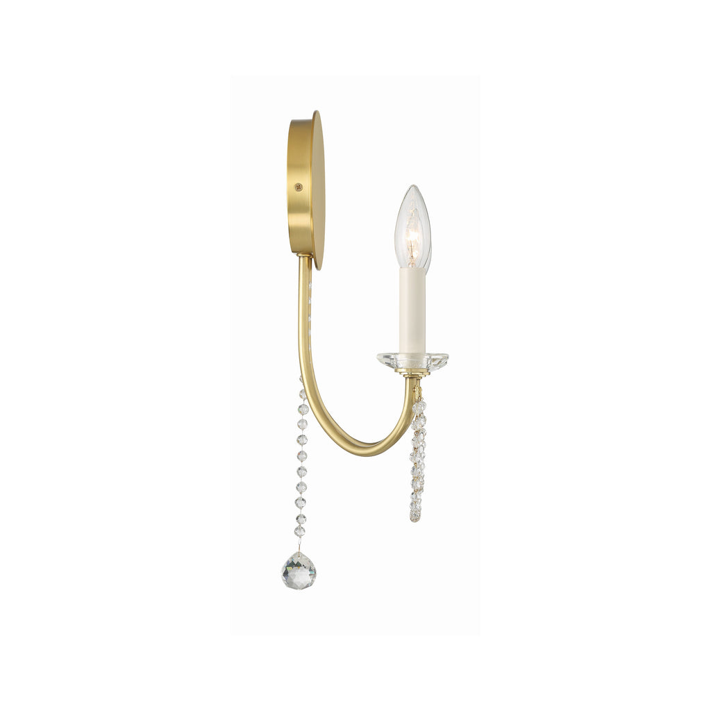 Crystorama Delilah 12.25'' Sconce in Aged Brass - Additional View