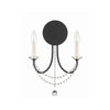 Crystorama-OPEN-BOX Delilah 2 Light Sconce in Matte Black - Additional View