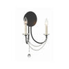 Crystorama-OPEN-BOX Delilah 2 Light Sconce in Matte Black - Additional View