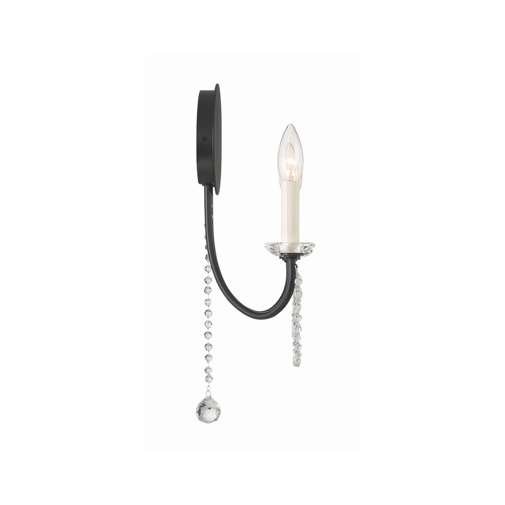 Crystorama Delilah 12.25'' Sconce in Matte Black - Additional View