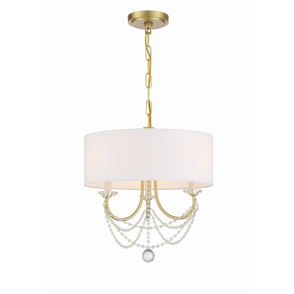 Crystorama Delilah 15.75'' Chandelier in Aged Brass - Additional View