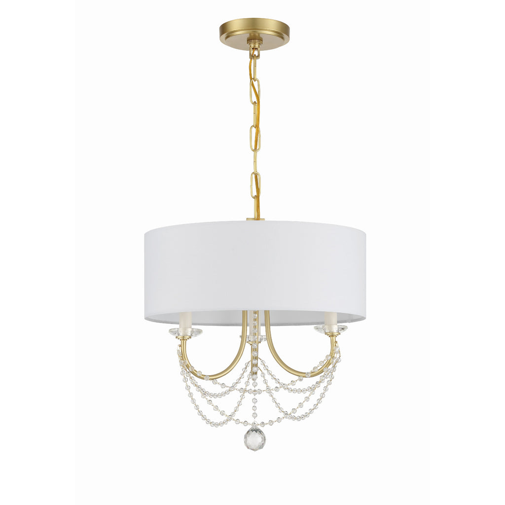 Crystorama Delilah 15.75'' Chandelier in Aged Brass - Additional View
