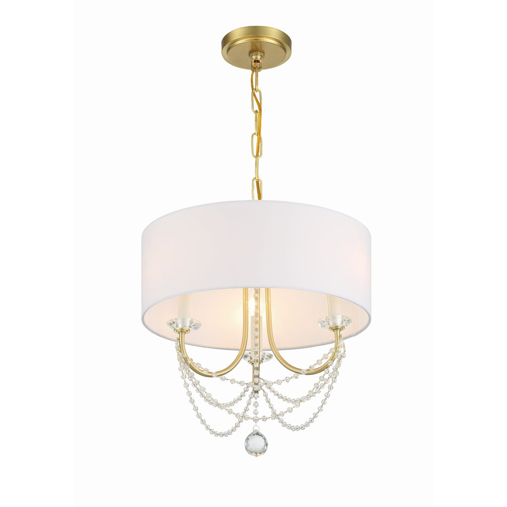 Crystorama Delilah 15.75'' Chandelier in Aged Brass - Additional View