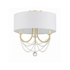 Crystorama Delilah 15.75'' Semi Flush Mount in Aged Brass - Additional View