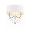 Crystorama Delilah 15.75'' Semi Flush Mount in Aged Brass - Additional View