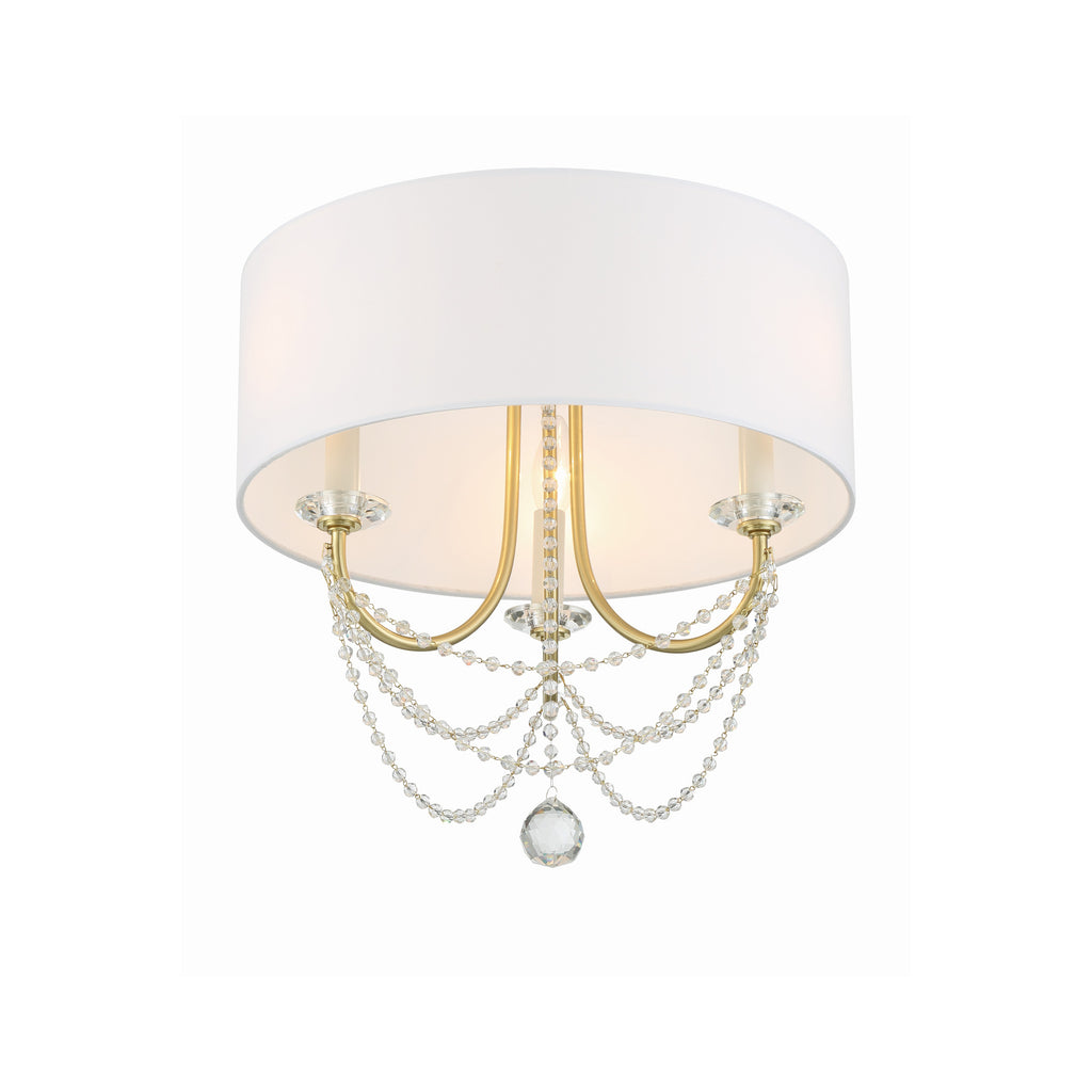 Crystorama Delilah 15.75'' Semi Flush Mount in Aged Brass - Additional View