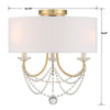 DEL-90803-AG_CEILING Delilah 3 Light Semi Flush Mount | Dimensions Image