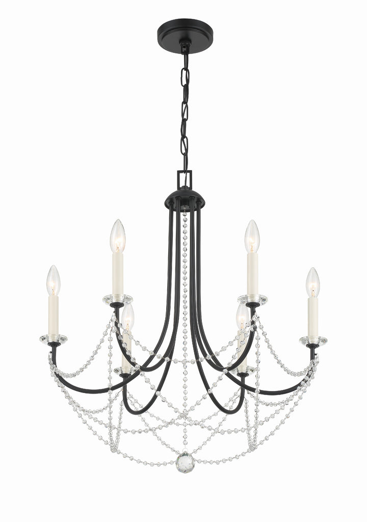 DEL-90806-MK Delilah 6 Light Chandelier | Alternate Image