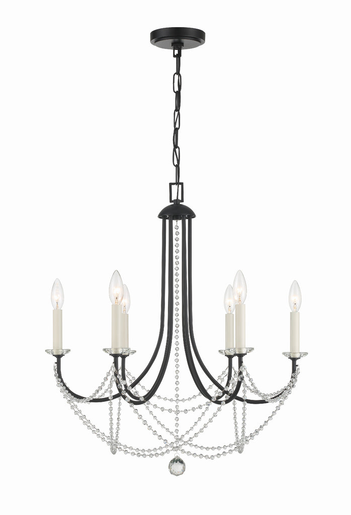 DEL-90806-MK Delilah 6 Light Chandelier | Alternate Image