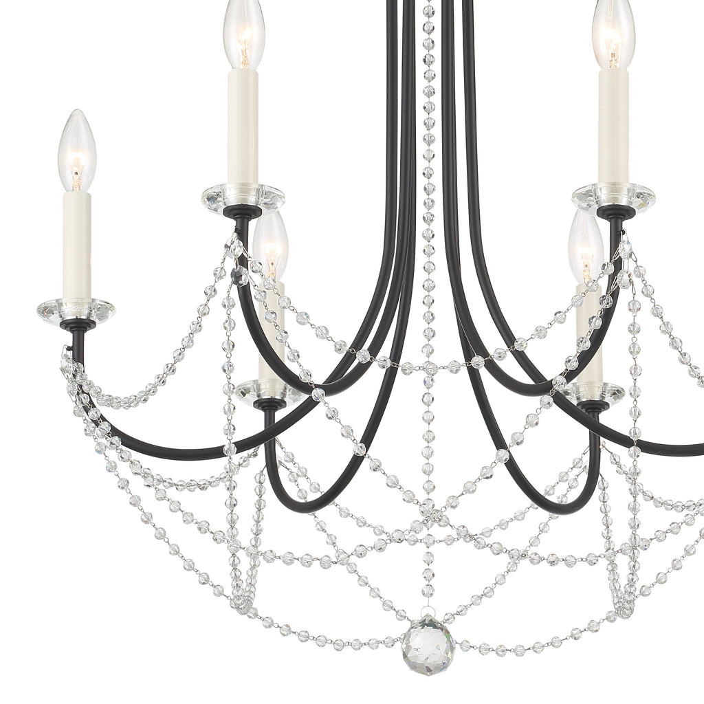 DEL-90806-MK Delilah 6 Light Chandelier | Alternate Image