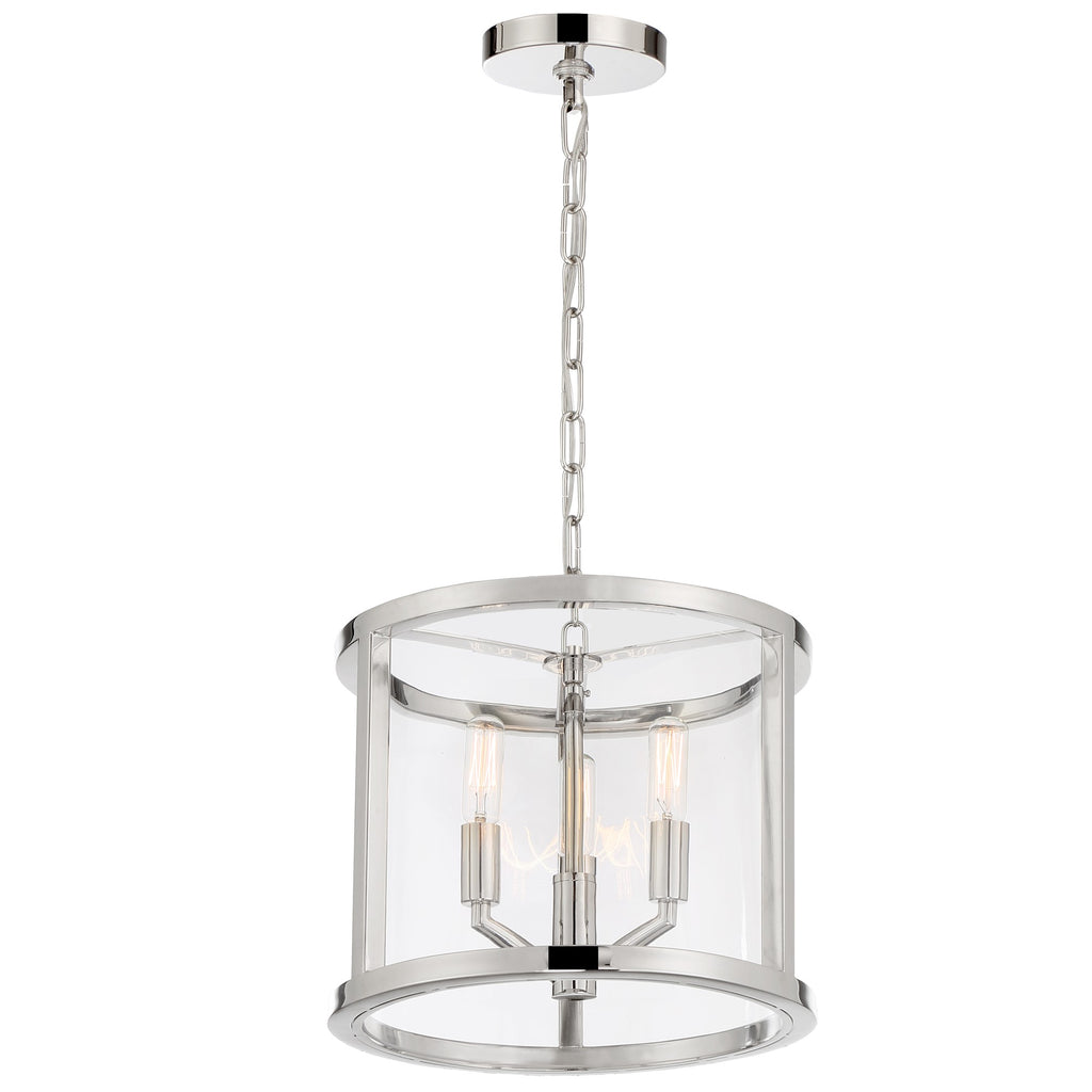 DEV-B8003-PN Devon 3 Light Lantern Chandelier | Alternate Image