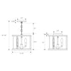 Crystorama Devon 11.75'' Semi Flush Mount - Product Dimensions