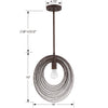 DOR-B7701-FB Doral 1 Light Mini Pendant | Dimensions Image