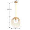 DOR-B7701-RG Doral 1 Light Mini Pendant | Dimensions Image