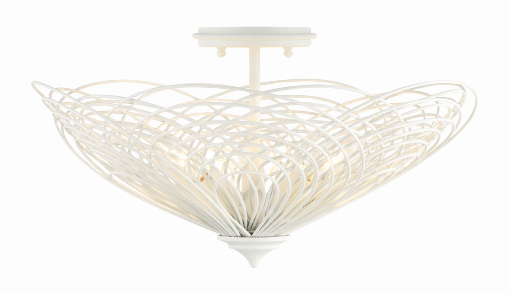 DOR-B7703-MT Doral 3 Light Semi Flush Mount | Alternate Image