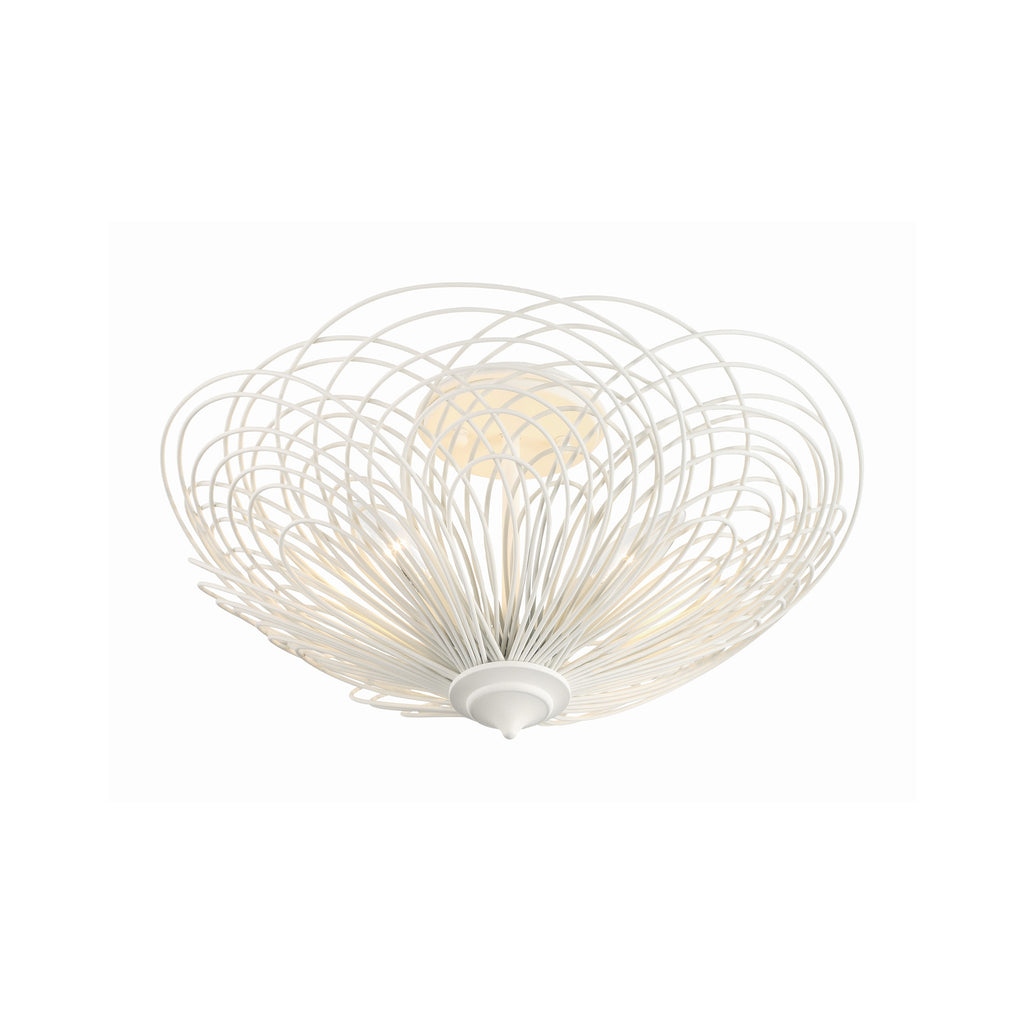 Crystorama Doral 19'' Semi Flush Mount in Matte White - Additional View