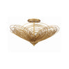 Crystorama Doral 19'' Semi Flush Mount in Renaissance Gold - Front View