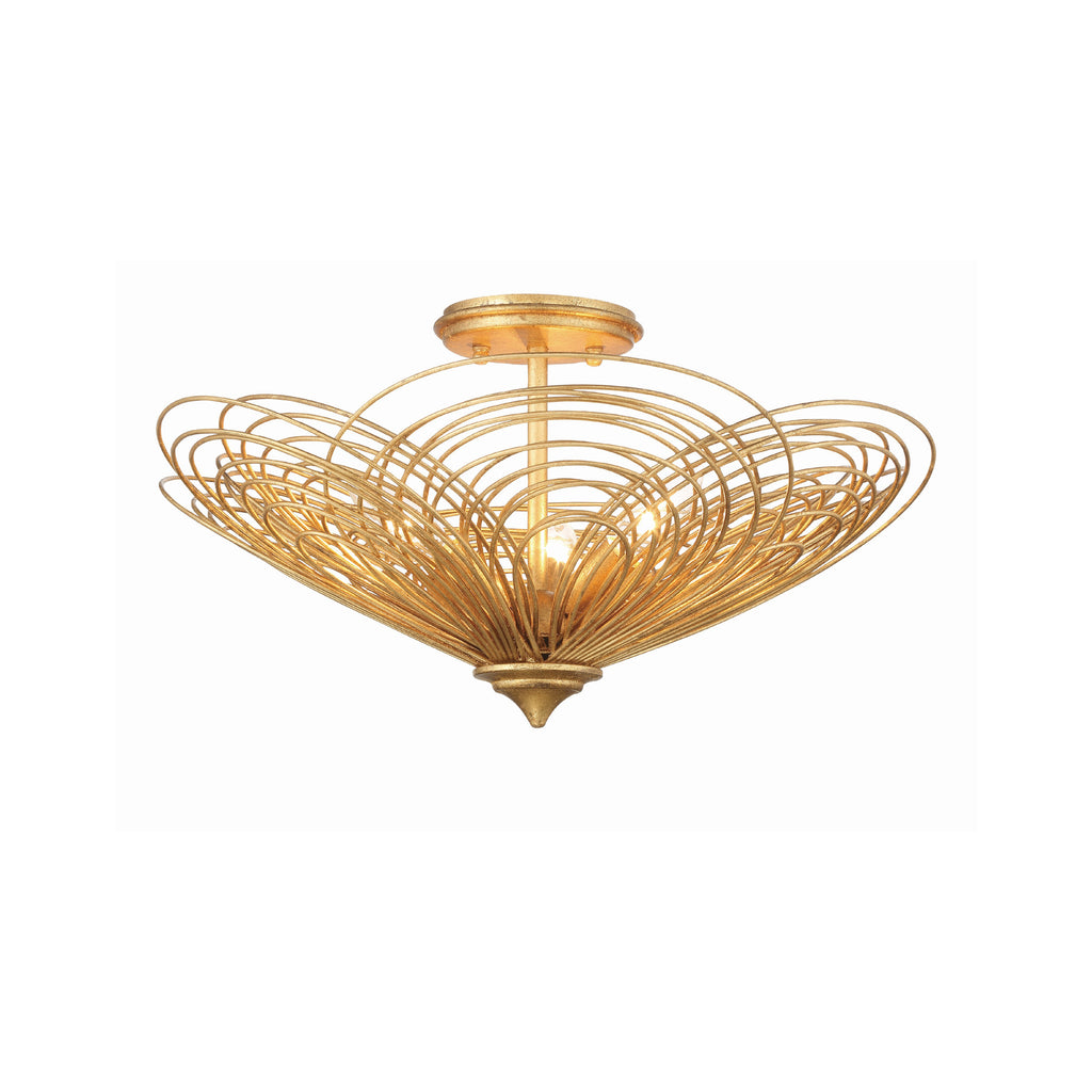 Crystorama Doral 19'' Semi Flush Mount in Renaissance Gold - Additional View