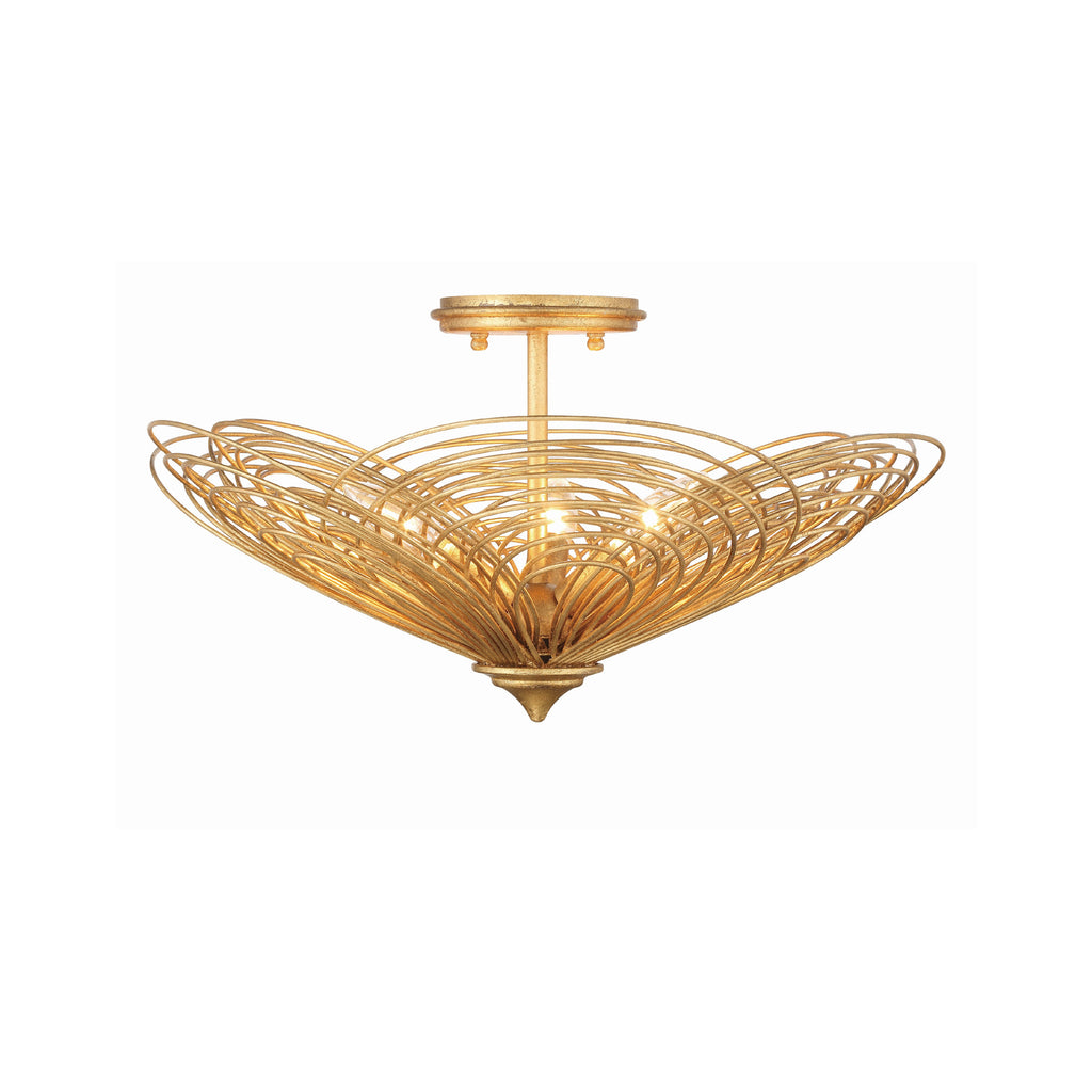 Crystorama Doral 19'' Semi Flush Mount in Renaissance Gold - Additional View