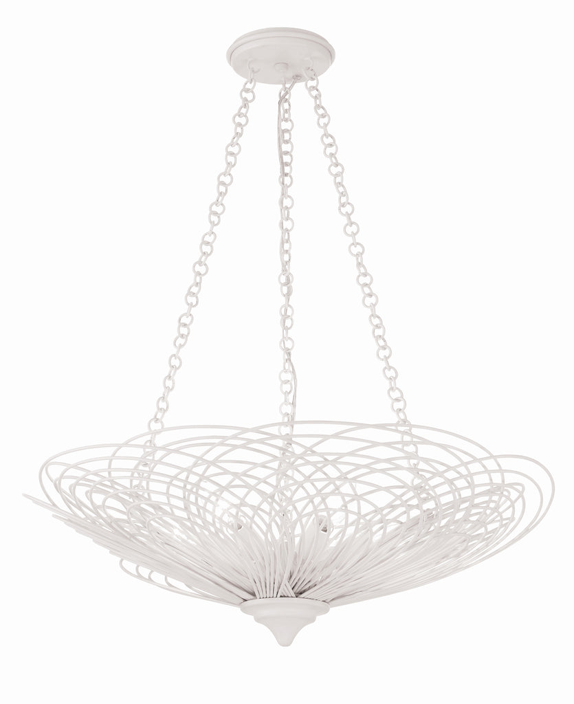 DOR-B7706-MT Doral 6 Light Chandelier | Alternate Image