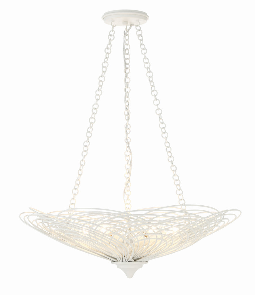 DOR-B7706-MT Doral 6 Light Chandelier | Alternate Image