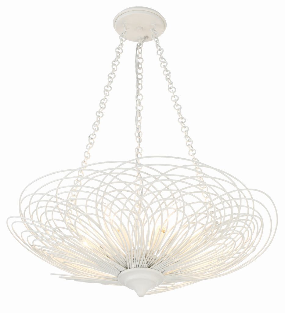 DOR-B7706-MT Doral 6 Light Chandelier | Alternate Image