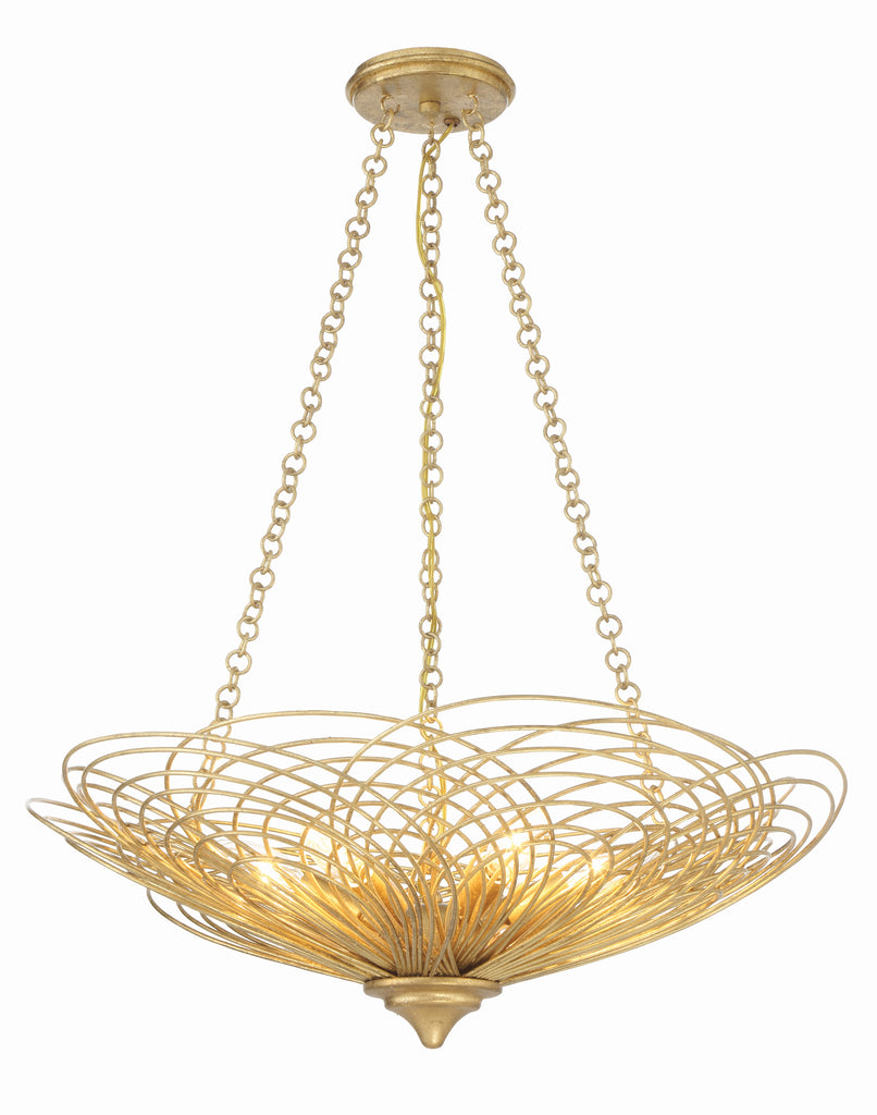 DOR-B7706-RG Doral 6 Light Chandelier | Main Image