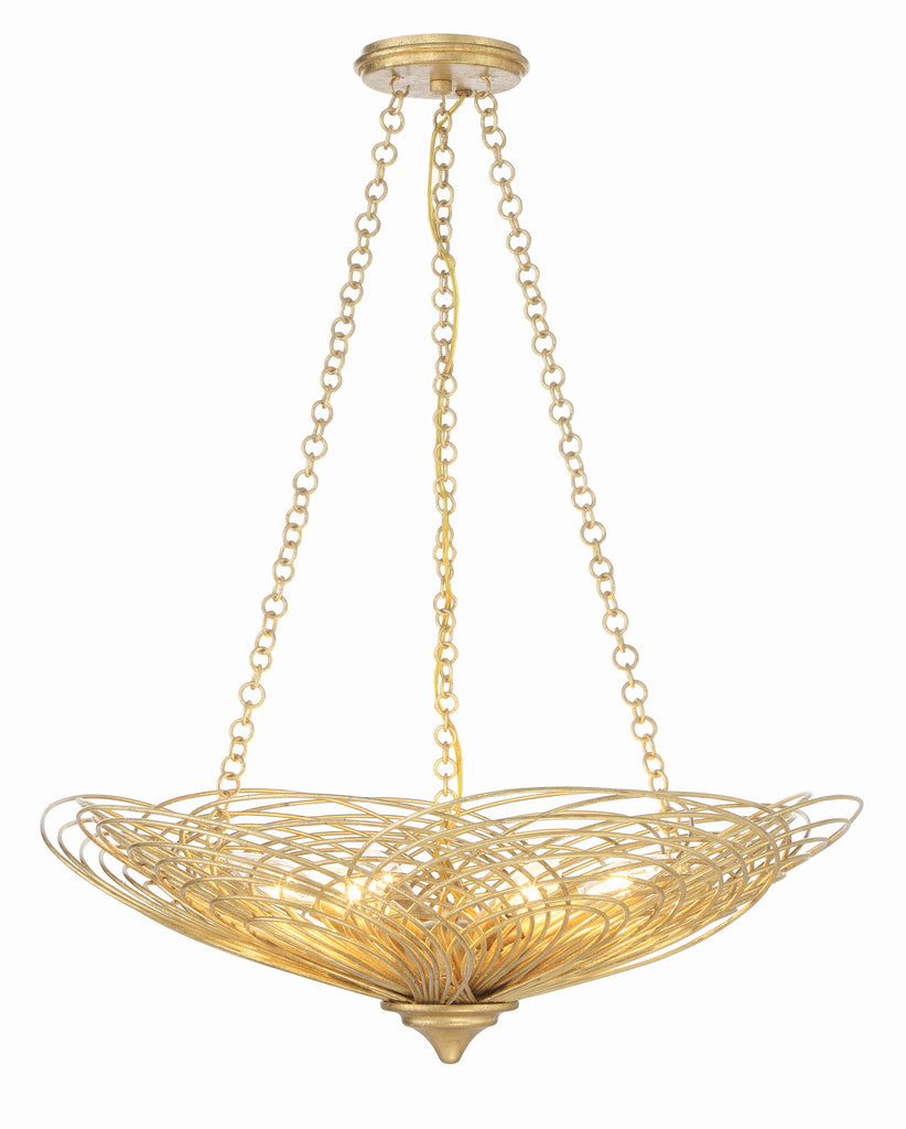 DOR-B7706-RG Doral 6 Light Chandelier | Alternate Image