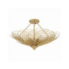 Crystorama Doral 24'' Semi Flush Mount in Renaissance Gold - Front View