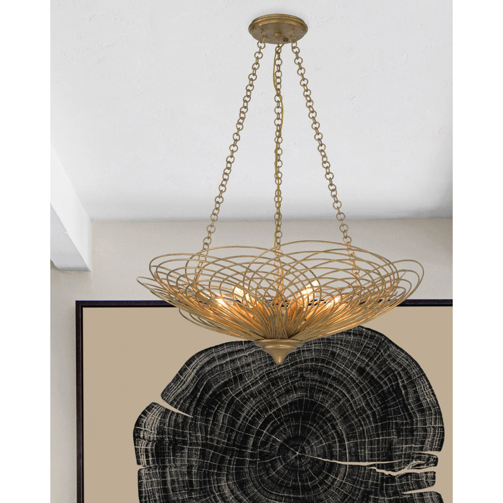 Crystorama Doral 24'' Chandelier in Renaissance Gold - Lifestyle View