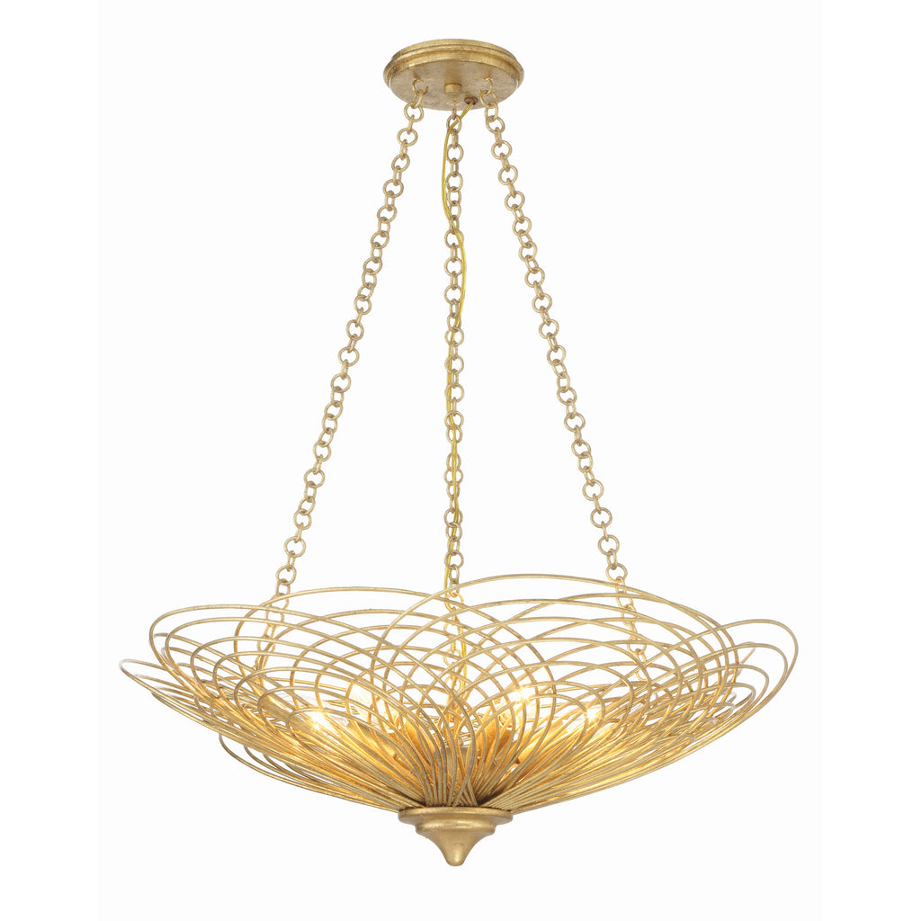 Crystorama Doral 24'' Chandelier in Renaissance Gold - Front View