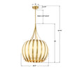 DRA-8003-LG Daria 20.5'' Chandelier | Dimensions Image
