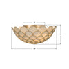 DRB-7000-SG Darby 16'' LED Semi Flush Mount | Dimensions Image