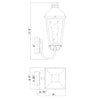 Crystorama Dumont 6.5'' Outdoor Sconce - Product Dimensions