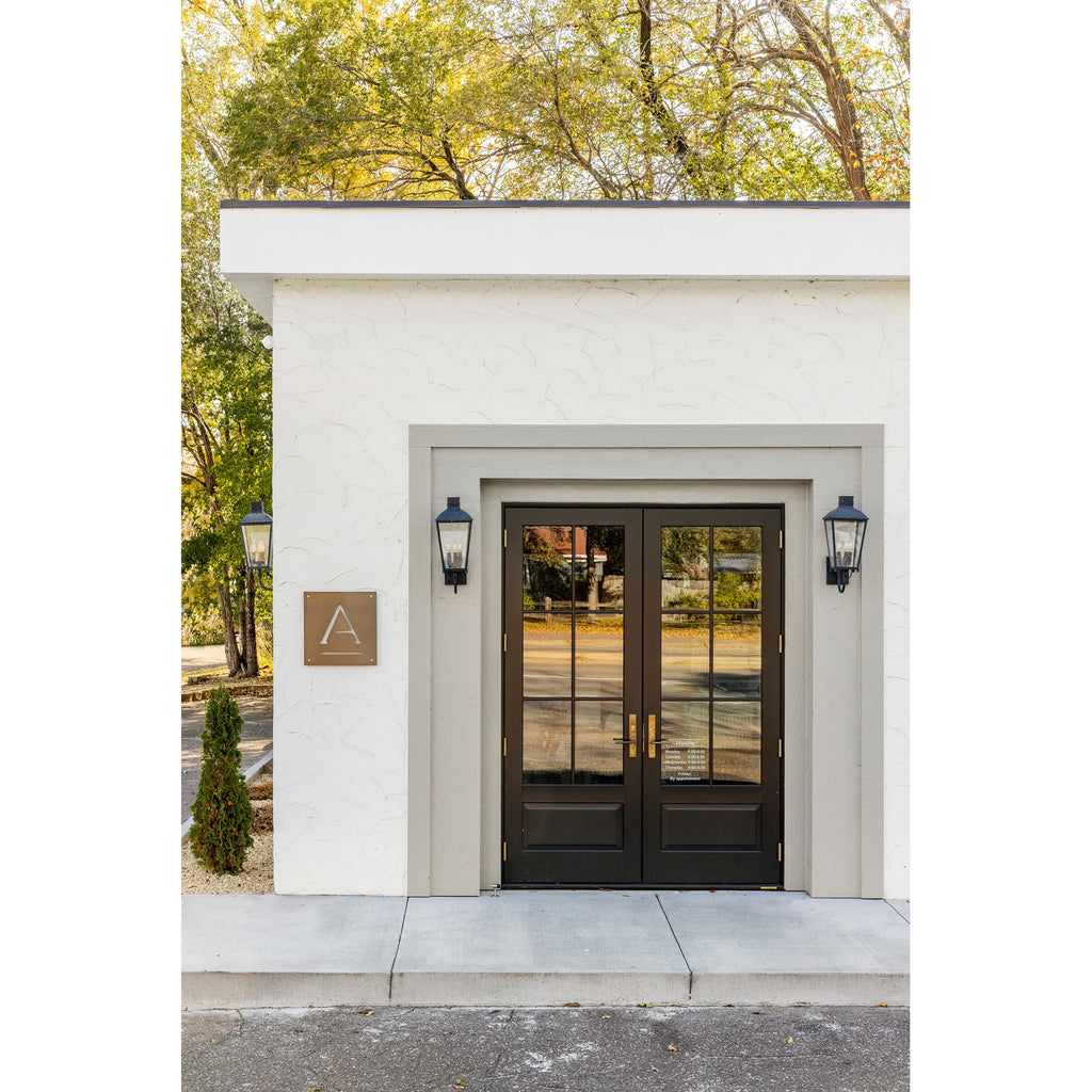 Crystorama Dumont 9.25'' Outdoor Sconce in Graphite - Lifestyle View