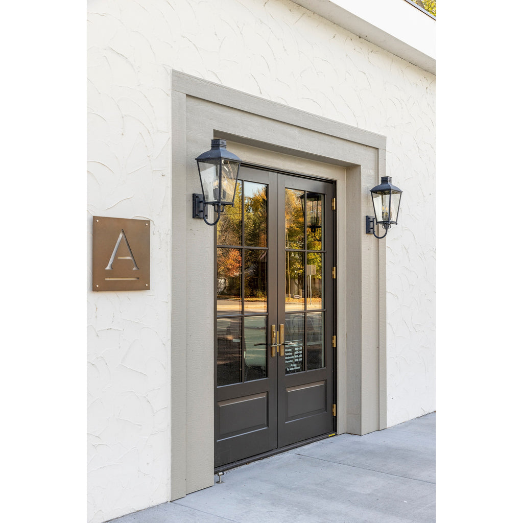 Crystorama Dumont 9.25'' Outdoor Sconce in Graphite - Lifestyle View