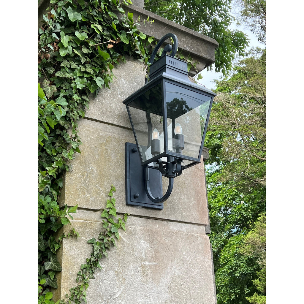 Crystorama Dumont 14.5'' Outdoor Sconce in Graphite - Lifestyle View