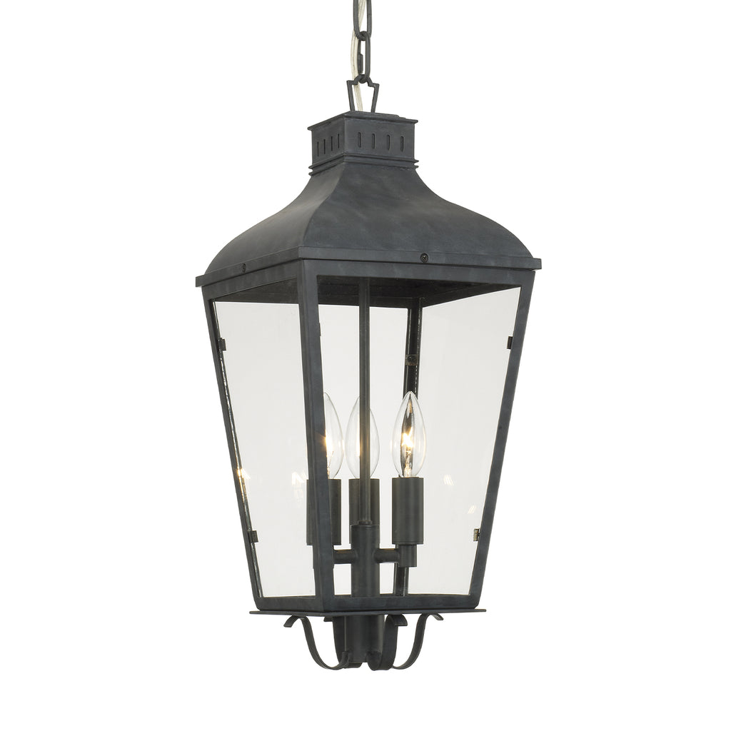 Crystorama-OPEN-BOX Dumont 3 Light Outdoor Pendant in Graphite - Additional View