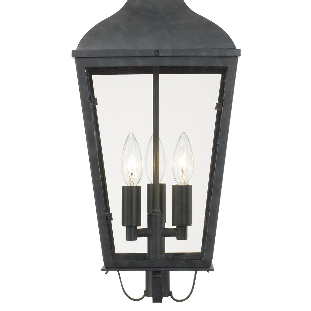Crystorama-OPEN-BOX Dumont 3 Light Outdoor Pendant in Graphite - Additional View