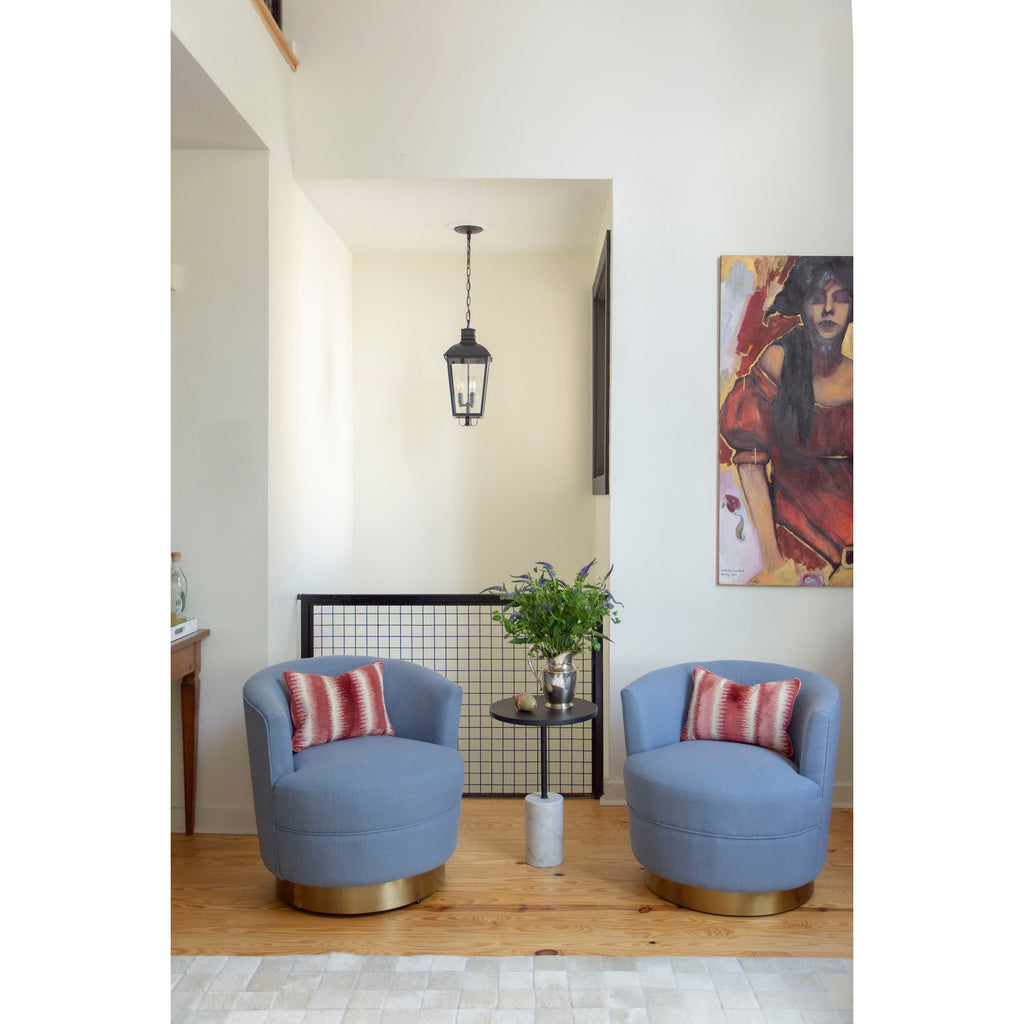 Crystorama Dumont 9.25'' Outdoor Pendant in Graphite - Lifestyle View