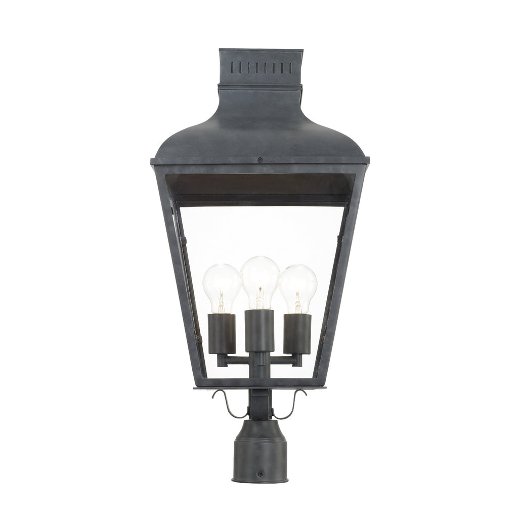 Crystorama-OPEN-BOX Dumont 3 Light Outdoor Post in Graphite - Additional View