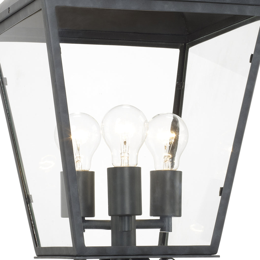 Crystorama-OPEN-BOX Dumont 3 Light Outdoor Post in Graphite - Additional View