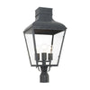 Crystorama-OPEN-BOX Dumont 3 Light Outdoor Post in Graphite - Front View