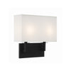 Crystorama Durham 12.75'' Sconce in Black Forged - Front View