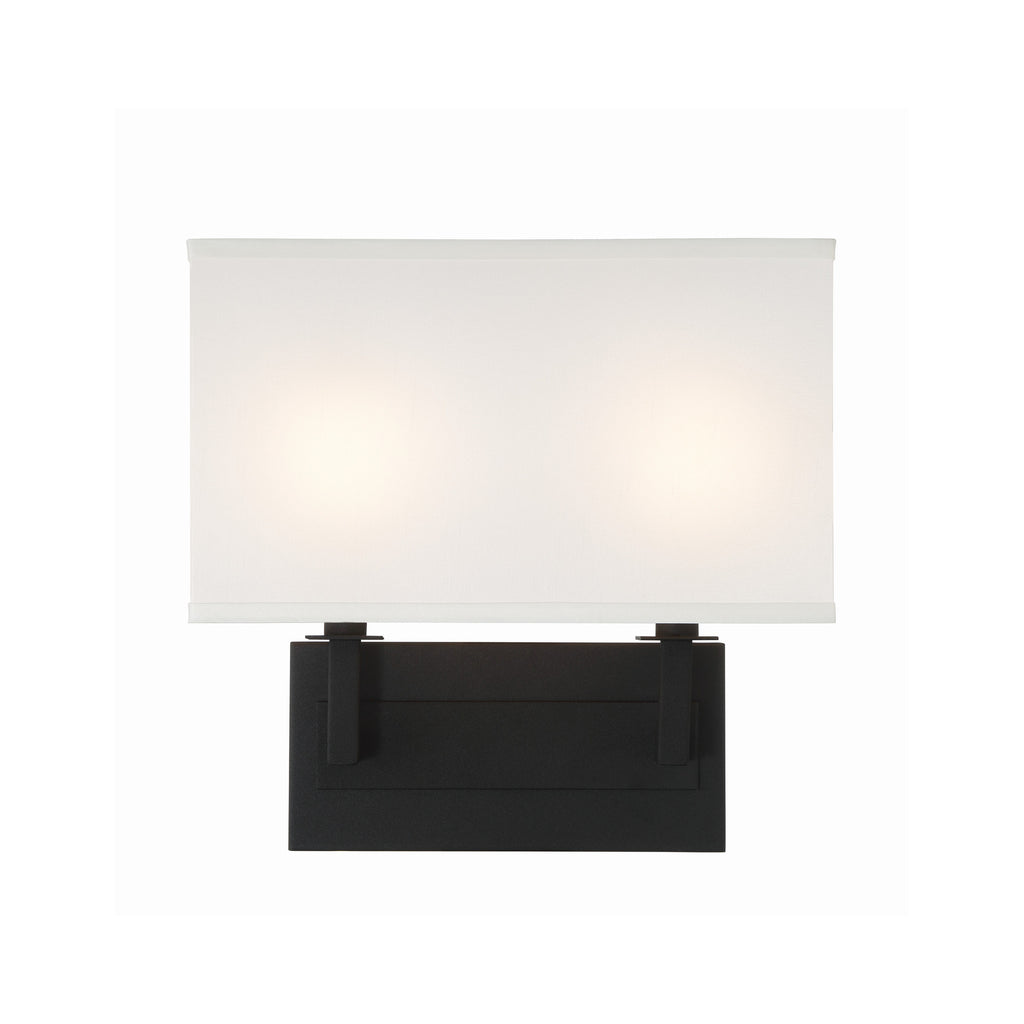 Crystorama Durham 12.75'' Sconce in Black Forged - Additional View