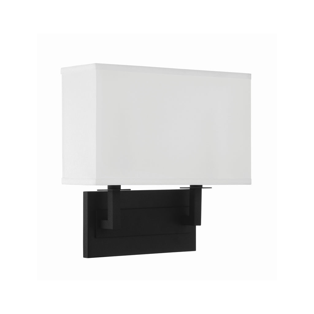 Crystorama Durham 12.75'' Sconce in Black Forged - Additional View