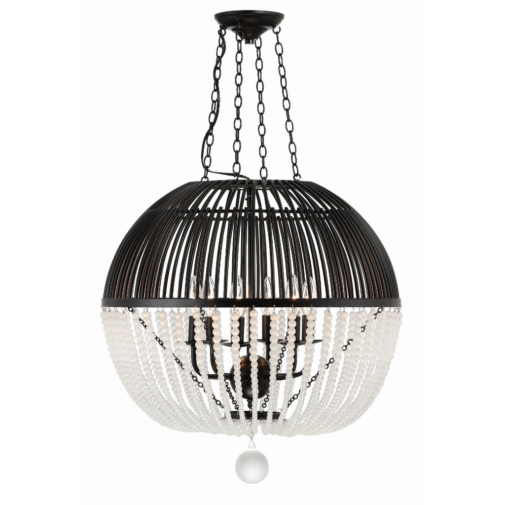 Crystorama Duval 21'' Pendant in Matte Black - Additional View